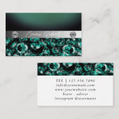 Shimmery Silver Sparkle Glitter Diamonds Business Visitekaartje (Voorkant / Achterkant)