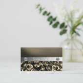 Shimmery Silver Sparkle Glitter Diamonds Business Visitekaartje (Staand voorkant)