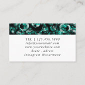 Shimmery Silver Sparkle Glitter Diamonds Visitekaartje (Achterkant)