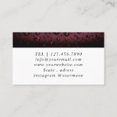 Shimmery Silver Sparkle Glitter Visitekaartje (Achterkant)