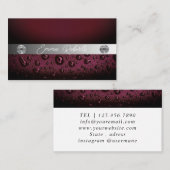 Shimmery Silver Sparkle Glitter Visitekaartje (Voorkant / Achterkant)