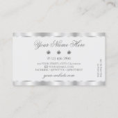 Shimmery Silver Sparkle Jewels Elegant Luxurious Visitekaartje (Achterkant)