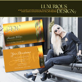 Shimmery Sinaasappel Kleurrijke Decor Stripes Mono Visitekaartje