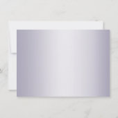 Shimmery Violet Silver Stripes met monogram Kaart (Achterkant)