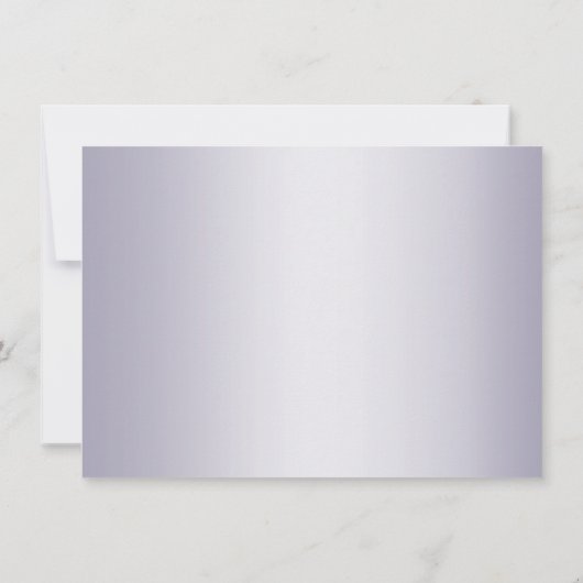 Shimmery Violet Silver Stripes met monogram Kaart (Achterkant)