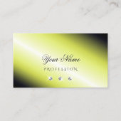 Shimmery Yellow Silver Sparking Diamonds Elegant Visitekaartje (Voorkant)