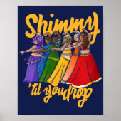 Shimmy Belly Dancer Art Belly Dance Troupe Poster (Voorkant)