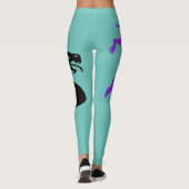 Shimmy Siren Dragons Leggings Blauwgroen (Achterkant)
