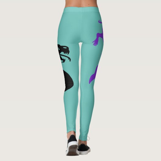 Shimmy Siren Dragons Leggings Blauwgroen (Achterkant)