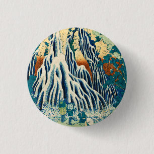 Shimotsuke Kurokami-Yama Kirifuri no Taki Japans Ronde Button 3,2 Cm