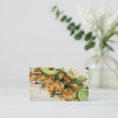 Shimp Tacos Limes Burritos Avocados Visitekaartje (Staand voorkant)