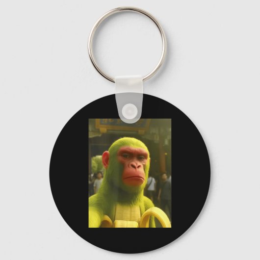 Shimpanzini bananini aap meme italiaanse brainrot  sleutelhanger (Voorkant)