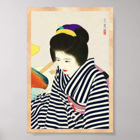 Shimura Tatsumi Five Figures of Modern Beauties Poster (Voorkant)
