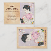 Shimura Tatsumi Five Figures of Modern Beauties Visitekaartje (Voorkant / Achterkant)