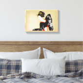 Shimura Tatsumi Twee onderwerpen van Japanse vrouw Canvas Afdruk (Insitu (Slaapkamer))