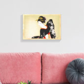 Shimura Tatsumi Twee onderwerpen van Japanse vrouw Canvas Afdruk (Insitu (Woonkamer))