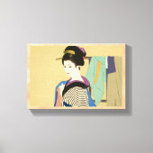 Shimura Tatsumi Twee onderwerpen van Japanse vrouw Canvas Afdruk (Voorkant)