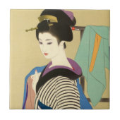 Shimura Tatsumi Twee onderwerpen van Japanse vrouw Tegeltje (Voorkant)