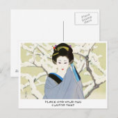Shimura Tatsumi Twee personen Japanse vrouwen snee Briefkaart (Voorkant / Achterkant)