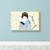 Shimura Tatsumi Twee personen Japanse vrouwen snee Canvas Afdruk (Insitu (Houten vloer))