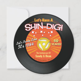 Shin Dig Retro Party Uitnodigingen