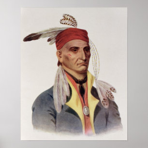 Shin-ga-ba W'Ossin of 'Afbeelding Stone' Poster