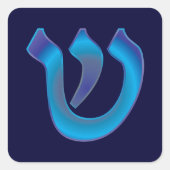 Shin Vierkante Sticker (Voorkant)