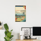 Shinagawa, Japan: Oude Utagawa-houtsnede Poster (Thuiskantoor)