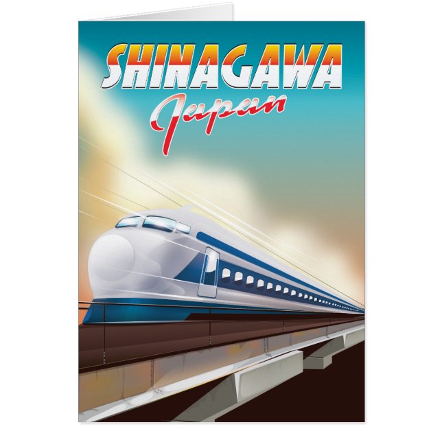 Shinagawa Japan reisposter. (Voorkant)