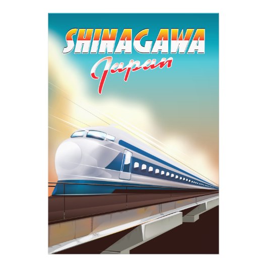 Shinagawa Japan reisposter. Foto Afdruk (Voorkant)