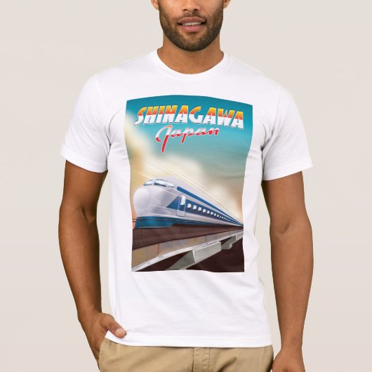 Shinagawa Japan reisposter. T-shirt (Voorkant)
