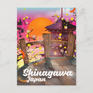 Shinagawa Japanse reisposter Briefkaart