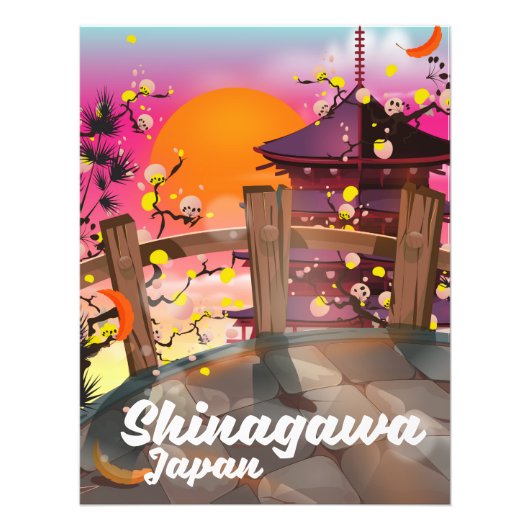 Shinagawa Japanse reisposter Foto Afdruk (Voorkant)