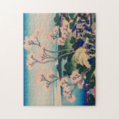 Shinagawa over de Tokaido door Katsushika Hokusai Legpuzzel (Verticaal)