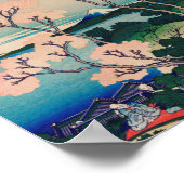 Shinagawa over de Tokaido door Katsushika Hokusai Poster (Hoek)