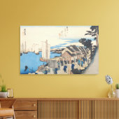 Shinagawa: vertrek van een Daimyo Canvas Afdruk (Insitu (Woonkamer))