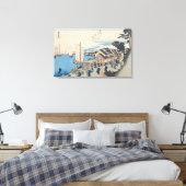 Shinagawa: vertrek van een Daimyo Canvas Afdruk (Insitu (Slaapkamer))