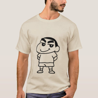 Shinchan Cartoon Line kunst T-shirt