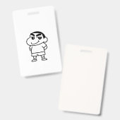 Shinchan Zwart en wit Badge (Voor- en achterkant)