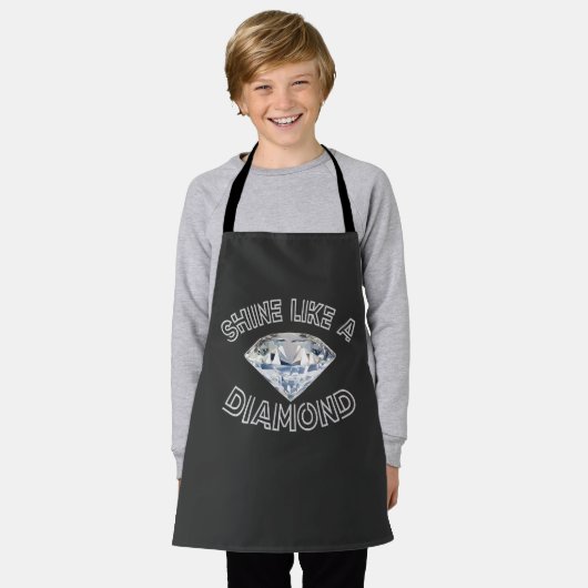 Shine als een diamant schort (Gedragen)
