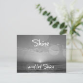 Shine and Let Shine Inspirerend quote Briefkaart (Staand voorkant)