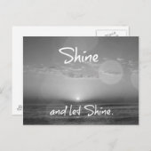 Shine and Let Shine Inspirerend quote Briefkaart (Voorkant / Achterkant)