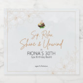 Shine and Unwind Wine Bottle Label Sparkling Wijnetiket (Enkel label)