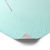 Shine Aqua met Silver Glitter Poster (Hoek)