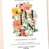 SHINE Bloemrijke Creatieve Zakelijke Evenement Kaart