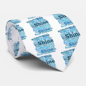 Shine Blue voor autismproducten Stropdas (Opgerold)