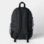 Shine Bold in Purple – Trendy & Artistic Backpack Bedrukte Rugzak (Achterkant)