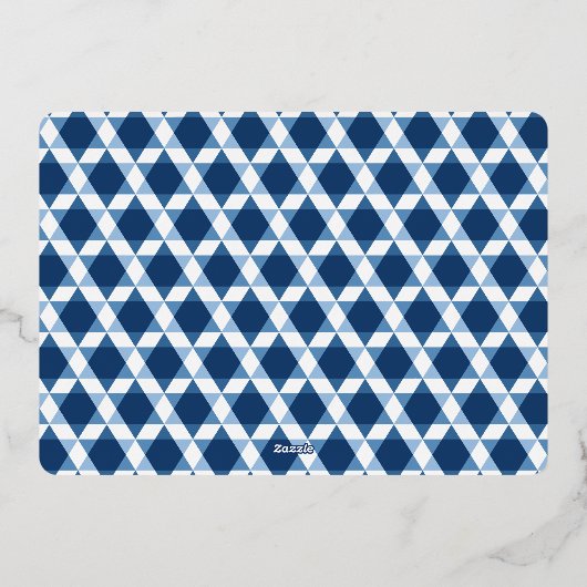 Shine Bright 7 Instant Photo Collage Hanukkah Folie Feestdagenkaart (Achterkant)