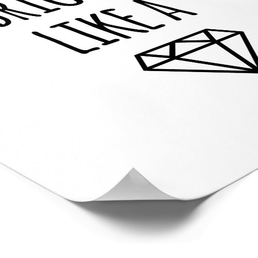 Shine Bright als een diamant | Art Print (Hoek)