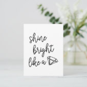 Shine Bright als een diamant Briefkaart (Staand voorkant)